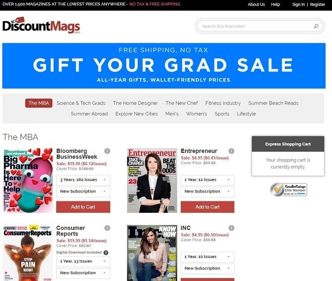 Grad Magazine Sale