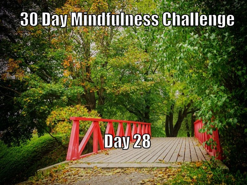 30 Day Mindfulness Challenge Day 28