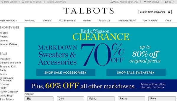 Talbots End of Season Clearance