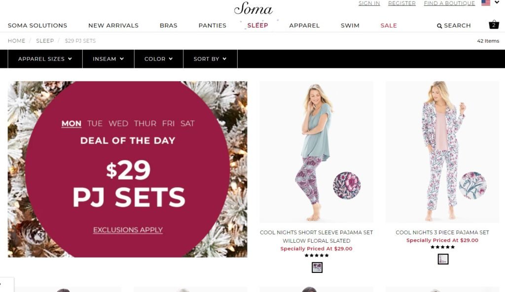 Soma 29 Pajama Sets